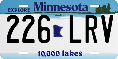MN license plate 226LRV