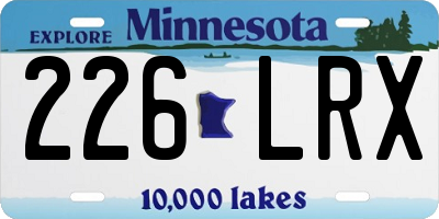 MN license plate 226LRX