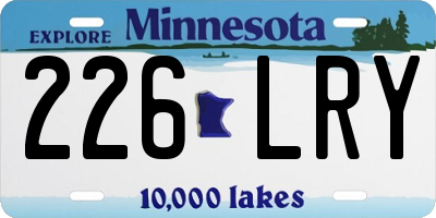 MN license plate 226LRY