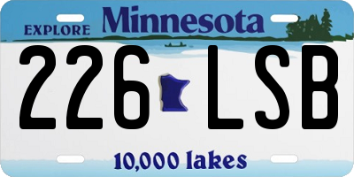 MN license plate 226LSB