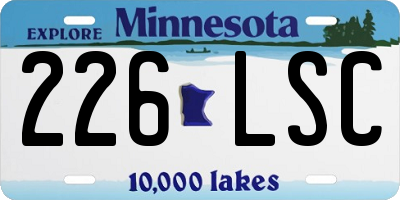 MN license plate 226LSC