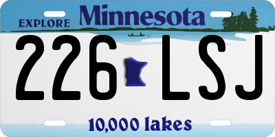 MN license plate 226LSJ