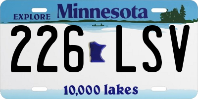 MN license plate 226LSV