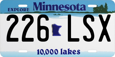 MN license plate 226LSX