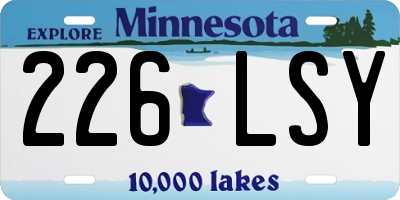 MN license plate 226LSY
