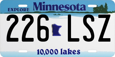 MN license plate 226LSZ