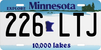 MN license plate 226LTJ