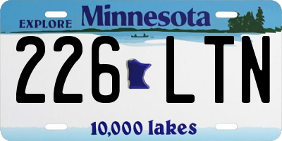 MN license plate 226LTN