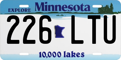 MN license plate 226LTU