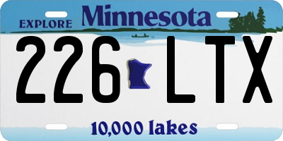 MN license plate 226LTX