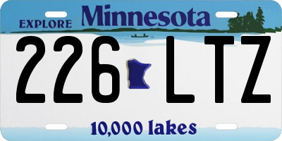 MN license plate 226LTZ