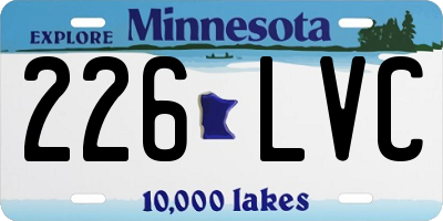 MN license plate 226LVC