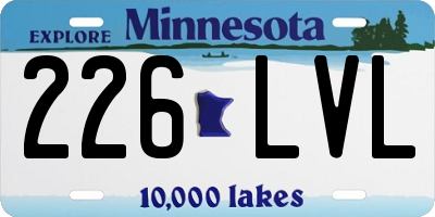 MN license plate 226LVL