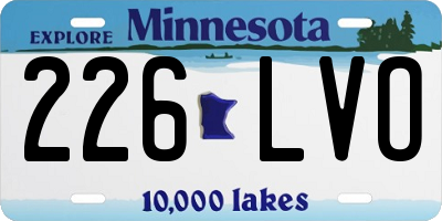 MN license plate 226LVO