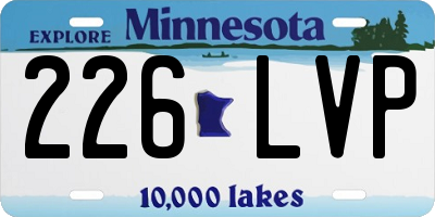 MN license plate 226LVP