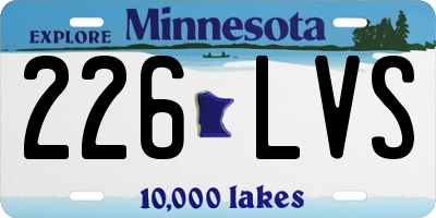 MN license plate 226LVS