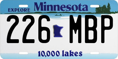 MN license plate 226MBP