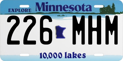 MN license plate 226MHM