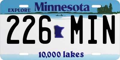 MN license plate 226MIN