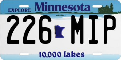 MN license plate 226MIP