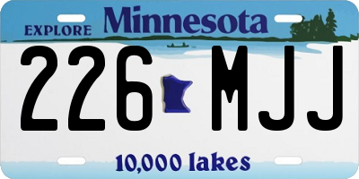 MN license plate 226MJJ