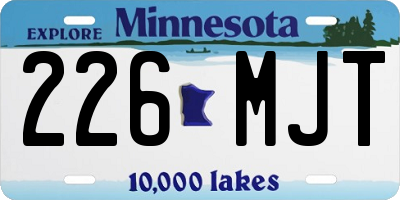 MN license plate 226MJT