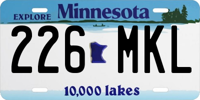 MN license plate 226MKL