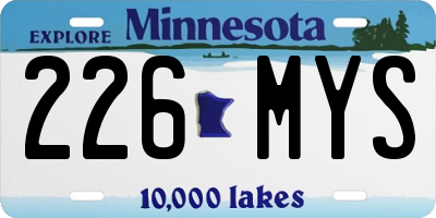 MN license plate 226MYS