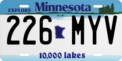 MN license plate 226MYV