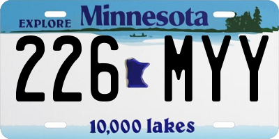 MN license plate 226MYY