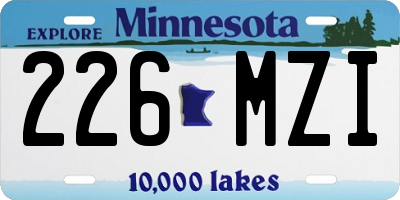 MN license plate 226MZI