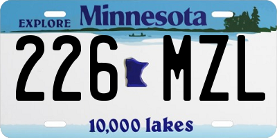 MN license plate 226MZL