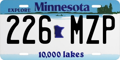 MN license plate 226MZP