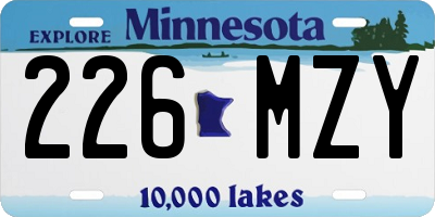 MN license plate 226MZY