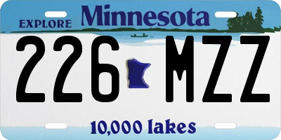 MN license plate 226MZZ