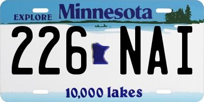 MN license plate 226NAI
