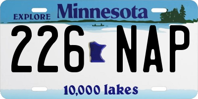 MN license plate 226NAP