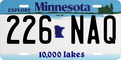 MN license plate 226NAQ