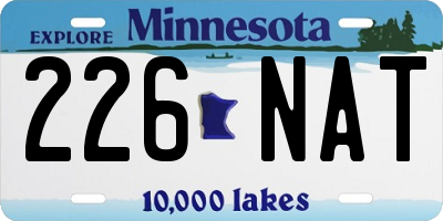 MN license plate 226NAT
