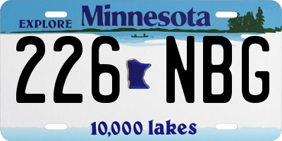 MN license plate 226NBG