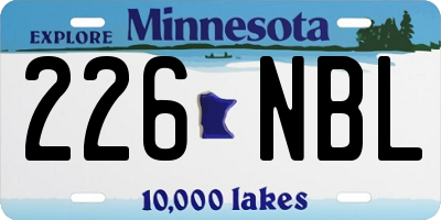 MN license plate 226NBL