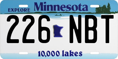 MN license plate 226NBT