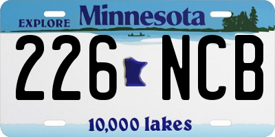 MN license plate 226NCB