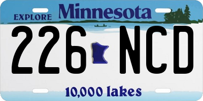 MN license plate 226NCD