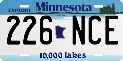 MN license plate 226NCE