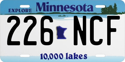 MN license plate 226NCF