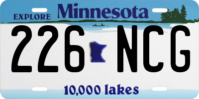 MN license plate 226NCG