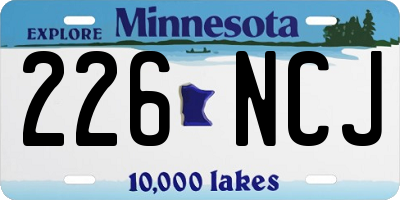 MN license plate 226NCJ