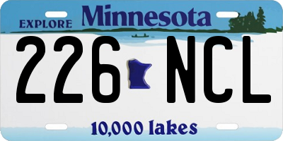 MN license plate 226NCL