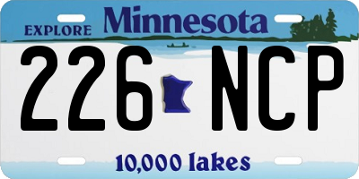 MN license plate 226NCP